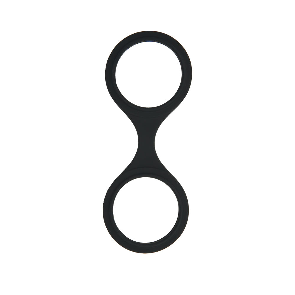 WhipSmart Silicone Wrist & Ankle Cuffs -  - Restraints with Bonus Eye Mask, featuring a versatile black silicone design.