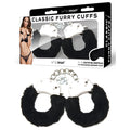 WhipSmart Classic Furry Cuffs, adjustable furry wrist cuffs with eye mask for enhanced sensory play.