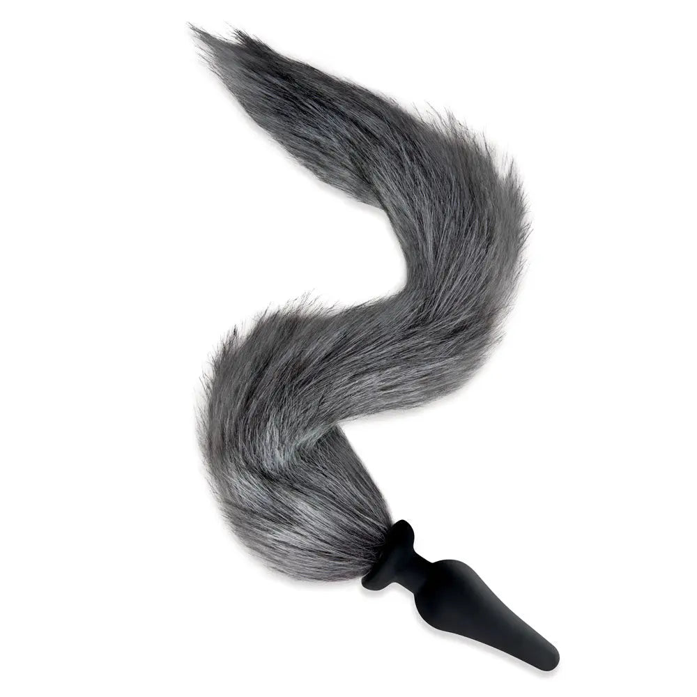 WhipSmart Furry Tales Foxtail Furry Play Set - Grey Foxtail Butt Plug & Furry Ears Set WhipSmart Discreet Intimate Essentials.