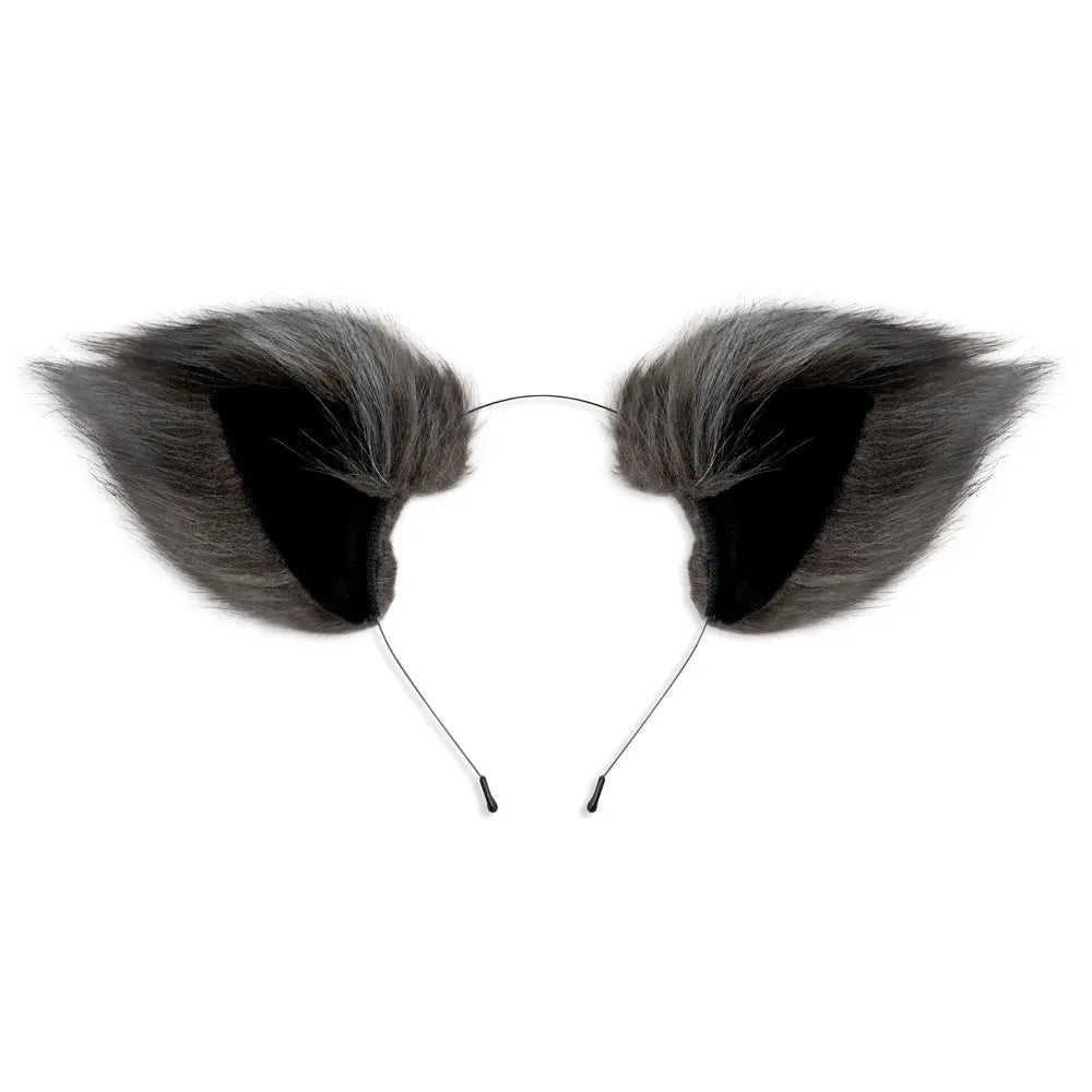 WhipSmart Furry Tales Foxtail Furry Play Set - Grey Foxtail Butt Plug & Furry Ears Set WhipSmart Discreet Intimate Essentials.