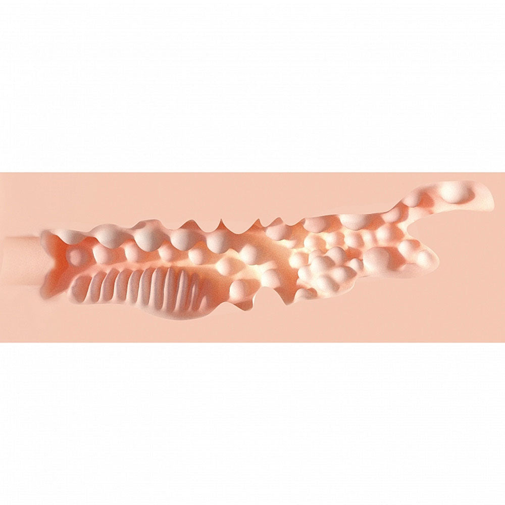 XKIN Career Girls - Amber Blowfile -  13.5 cm Vagina Stroker showcasing textured interior for enhanced pleasure.