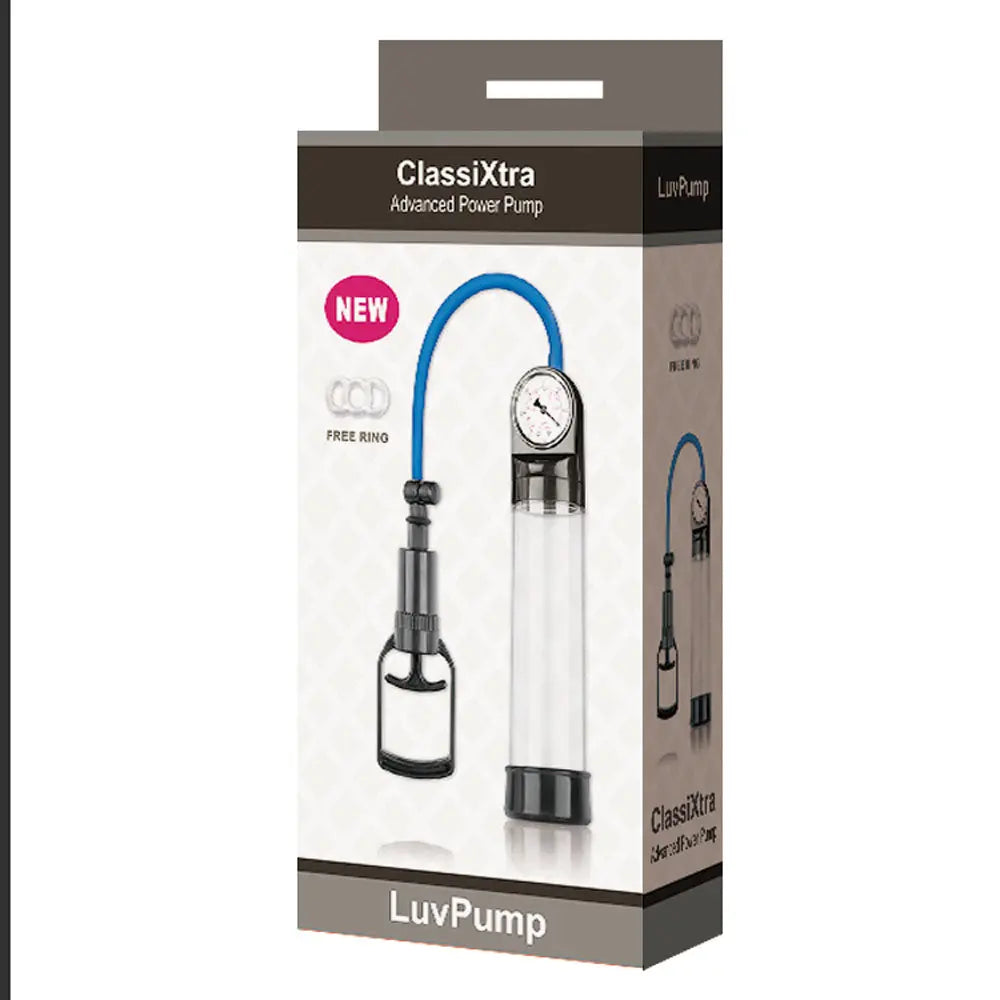 Affordable quality LuvPump ClassiXtra Advanced Power Pump -  Penis Pump with Pressure Gauge  from LuvPump by Discreet Intimate Essentials with Discreet Delivery 
