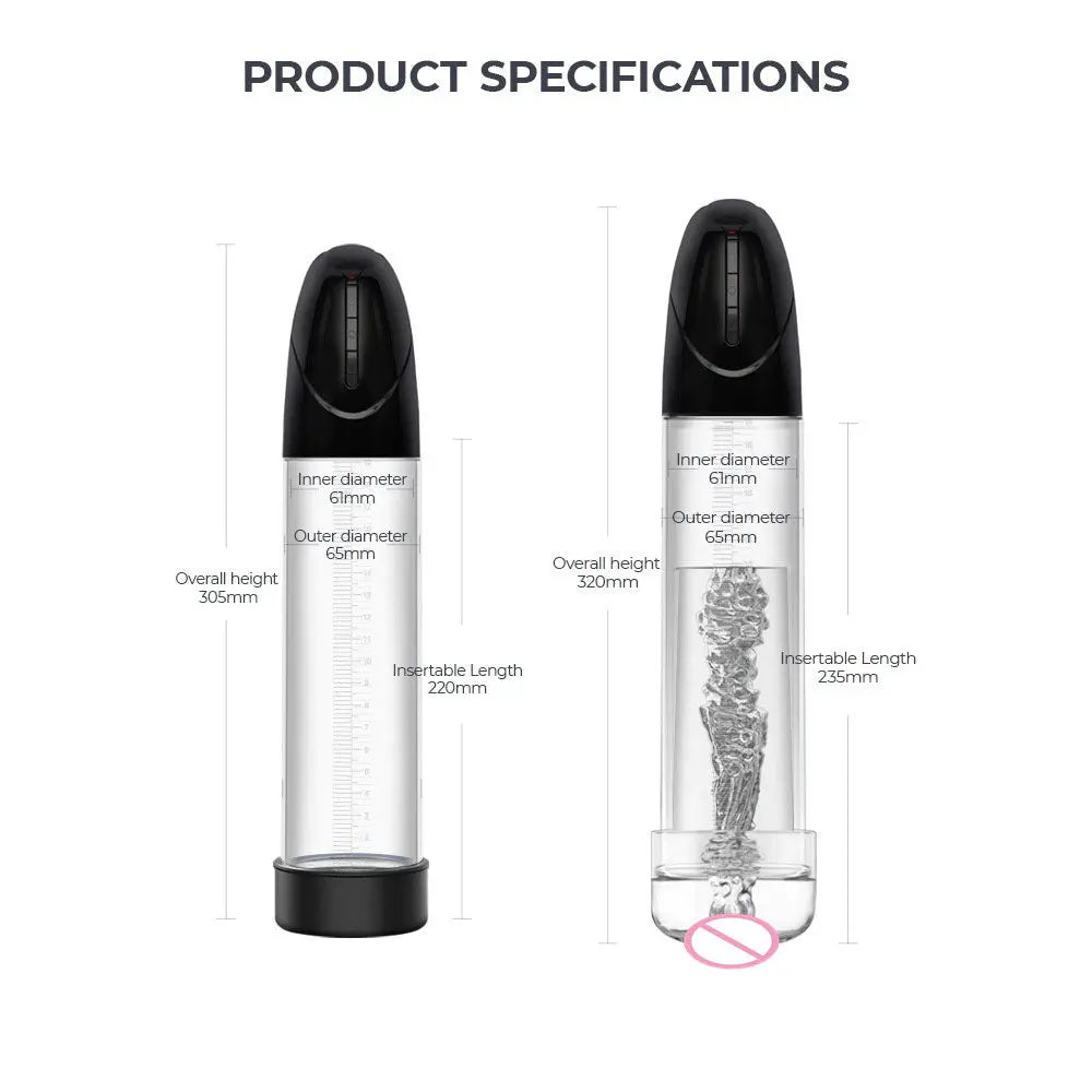 Affordable quality LuvPump Smart Penis Pump -  USB Rechargeable 2-in-1 Automatic Penis Pump  from LuvPump by Discreet Intimate Essentials with Discreet Delivery 