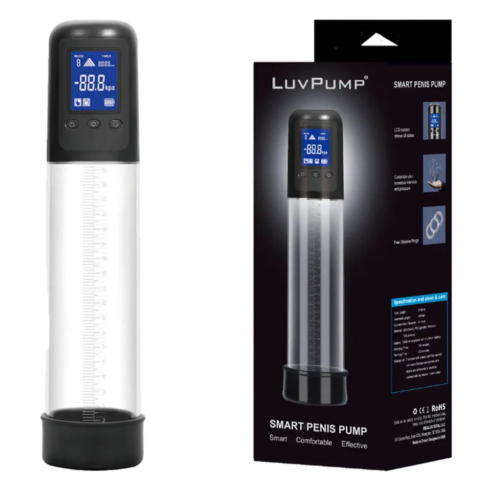Affordable quality LuvPump Smart Penis Pump -  USB Rechargeable Automatic Penis Pump  from LuvPump by Discreet Intimate Essentials with Discreet Delivery 