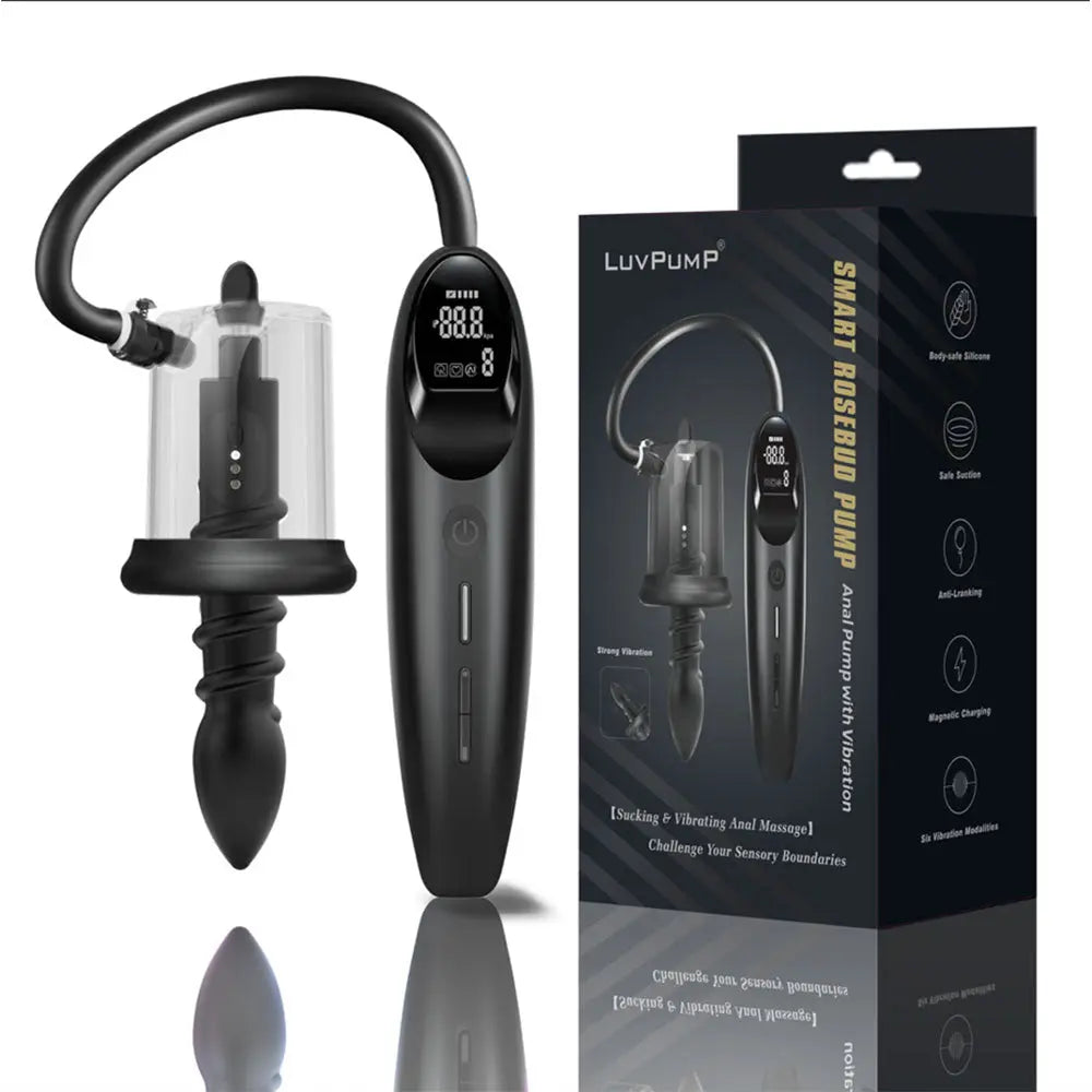 Affordable quality LuvPump RosCup Pro Smart Rosebud Pump -  USB Rechargeable Anal Pump with Vibrating Probe  from LuvPump by Discreet Intimate Essentials with Discreet Delivery 
