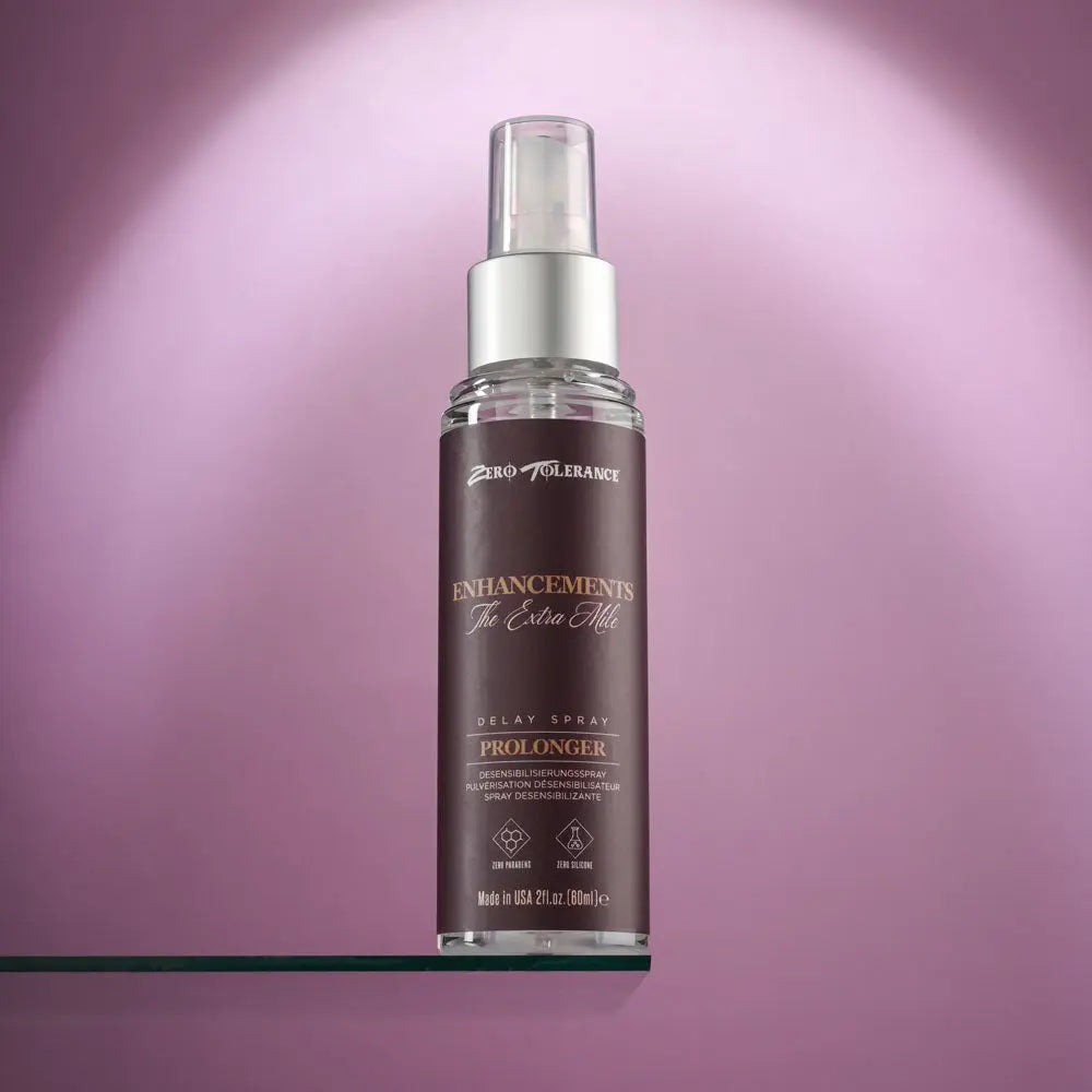 Zero Tolerance Enhancements - The Extra Mile - Delay Spray for Men - 60 ml Spray Zero Tolerance Discreet Intimate Essentials.