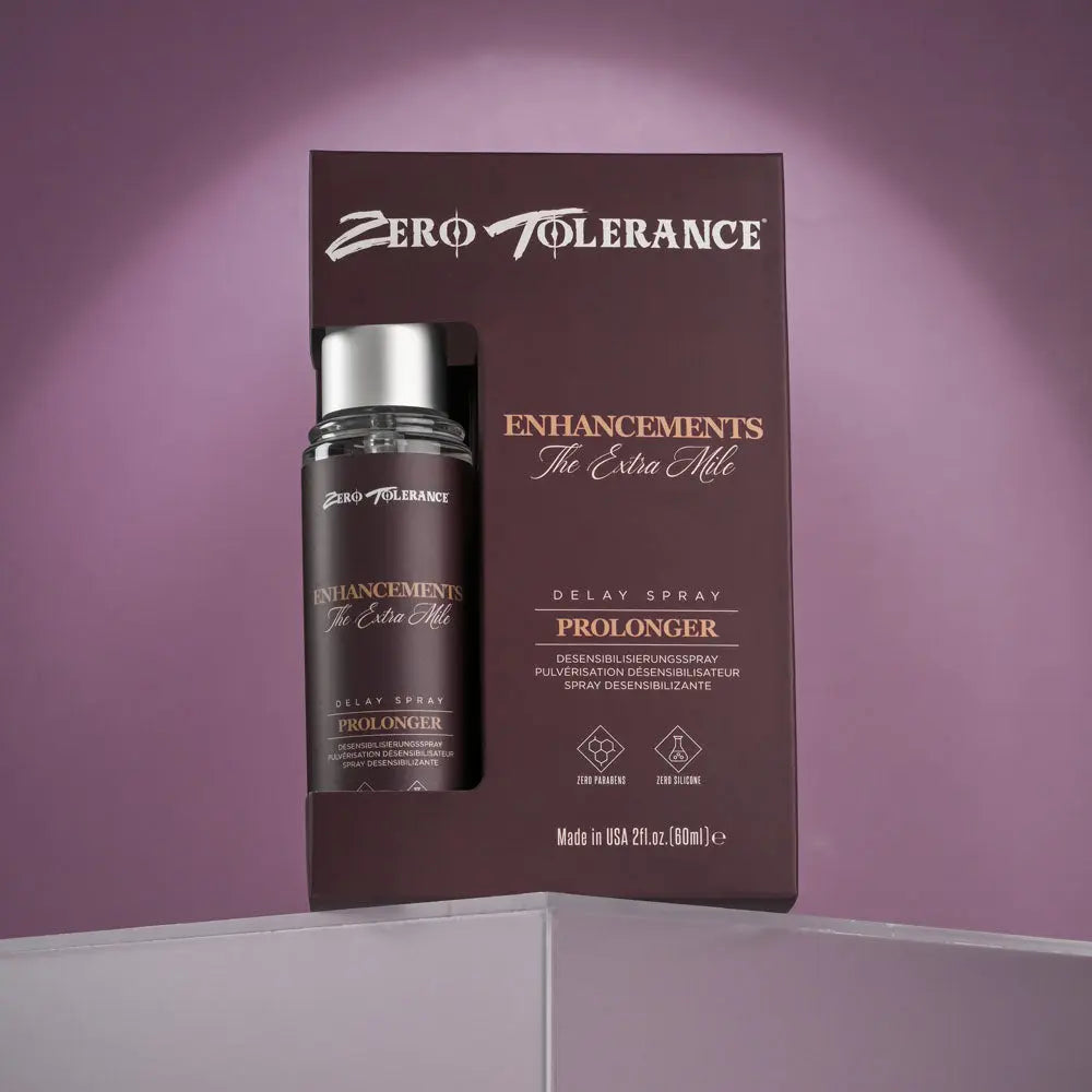 Zero Tolerance Enhancements - The Extra Mile - Delay Spray for Men - 60 ml Spray Zero Tolerance Discreet Intimate Essentials.