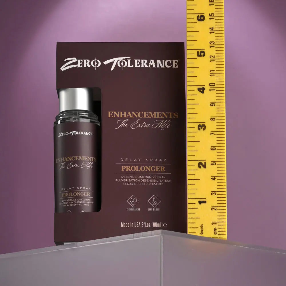Zero Tolerance Enhancements - The Extra Mile - Delay Spray for Men - 60 ml Spray Zero Tolerance Discreet Intimate Essentials.