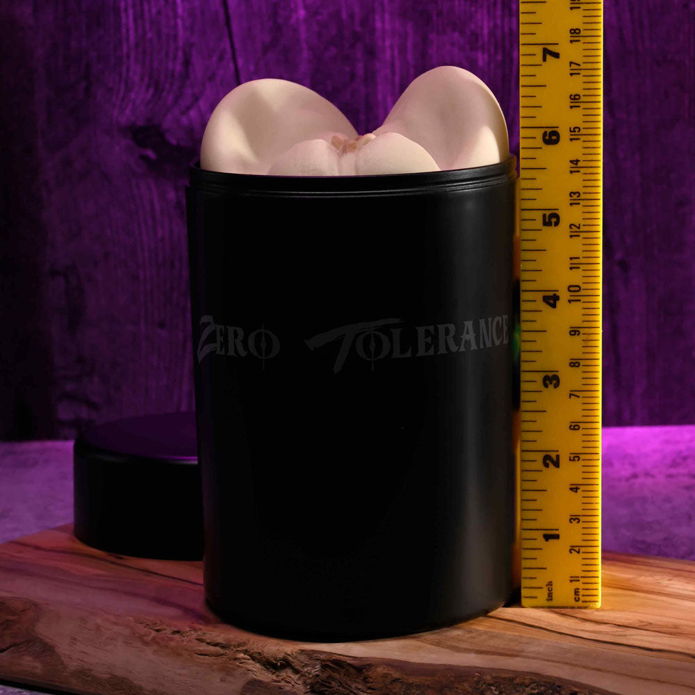 Zero Tolerance LISA ANN MOVIE WITH VAGINA & ANAL STROKER - Vagina Stroker with Free Movie Download displayed with measuring scale.
