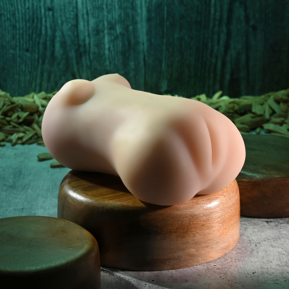 Zero Tolerance SASHA GREY WET N READY Stroker -  Vagina Stroker with Free Movie Download on a wooden base