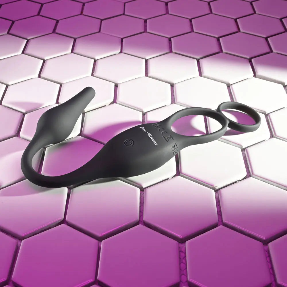 Zero Tolerance PLUG & TUG -  USB Rechargeable Vibrating Cock Ring with Anal Plug Zero Tolerance Discreet Intimate Essentials.