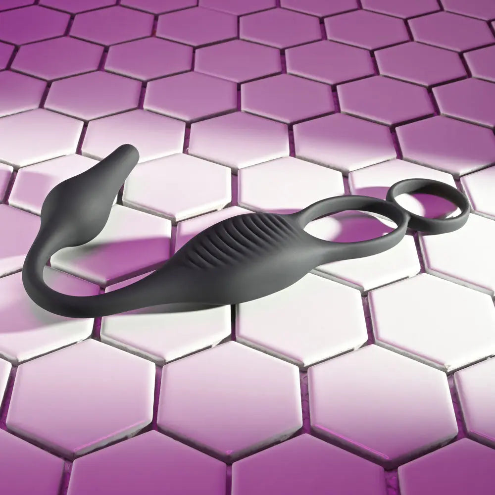 Zero Tolerance PLUG & TUG -  USB Rechargeable Vibrating Cock Ring with Anal Plug Zero Tolerance Discreet Intimate Essentials.