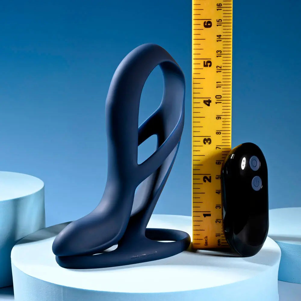 Affordable quality Zero Tolerance BIG TIME - Navy  USB Rechargeable Vibrating Penis Sleeve with Wireless Remote  from Zero Tolerance by Discreet Intimate Essentials with Discreet Delivery 