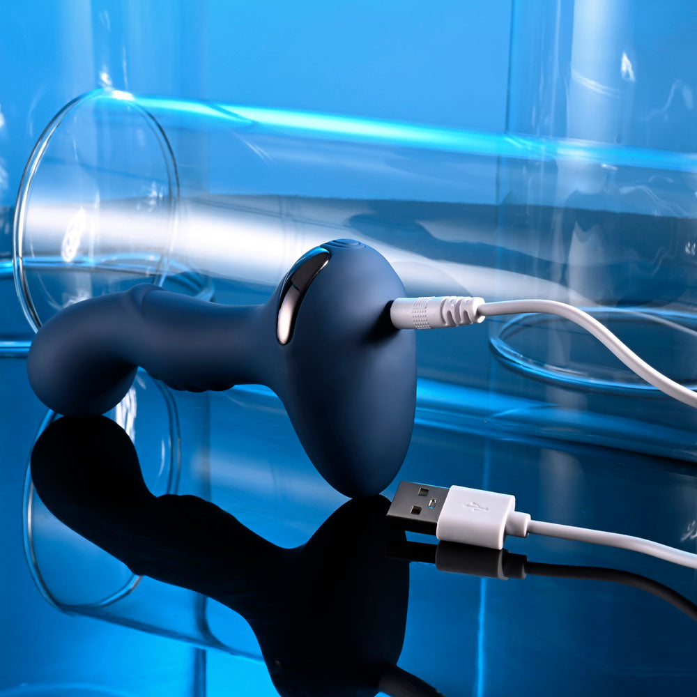 Zero Tolerance OASIS - 12.3 cm USB Rechargeable Vibrating Anal Plug with USB charging cable, stylish design.