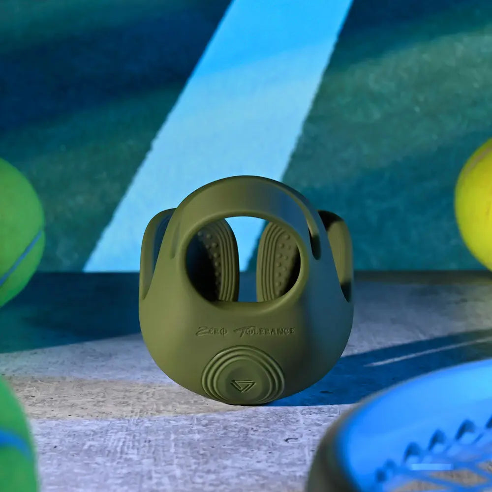 Affordable quality Zero Tolerance NUTTY BUDDY - Olive  USB Rechargeable Vibrating Cock & Balls Ring  from Zero Tolerance by Discreet Intimate Essentials with Discreet Delivery 