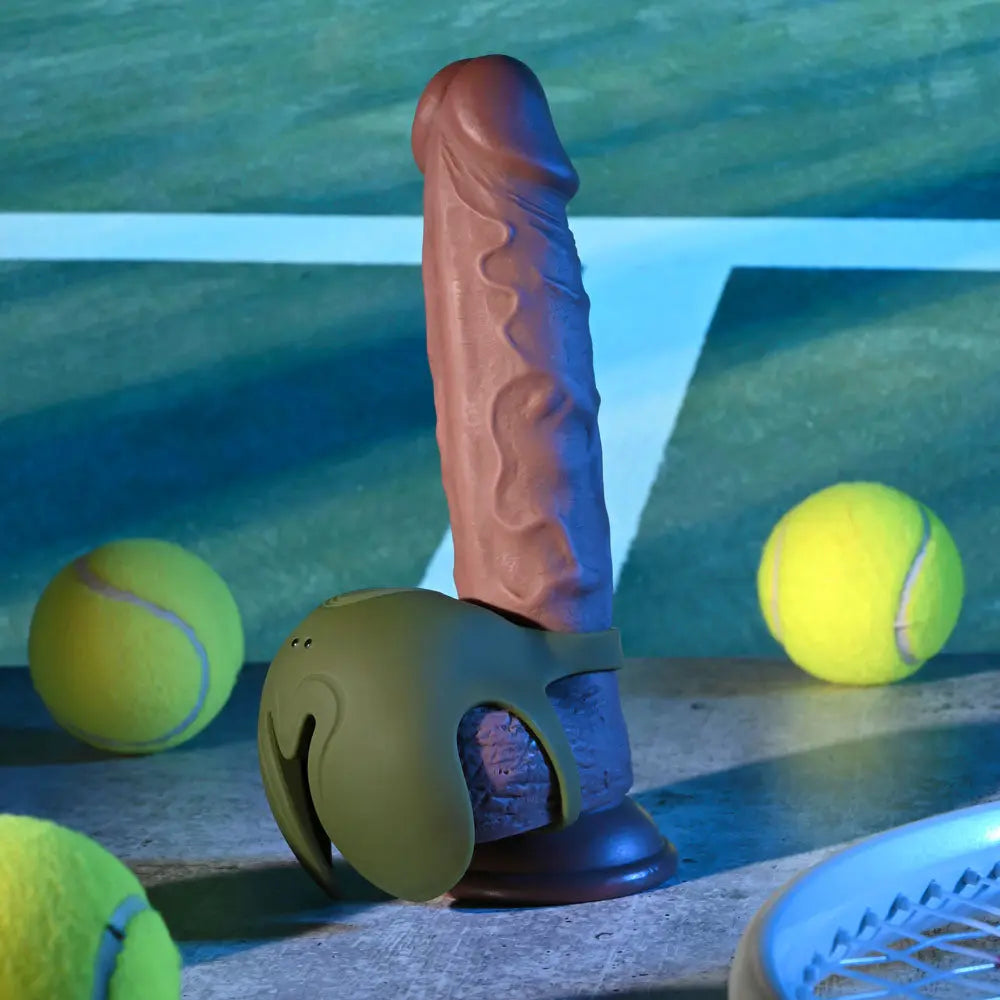 Affordable quality Zero Tolerance NUTTY BUDDY - Olive  USB Rechargeable Vibrating Cock & Balls Ring  from Zero Tolerance by Discreet Intimate Essentials with Discreet Delivery 