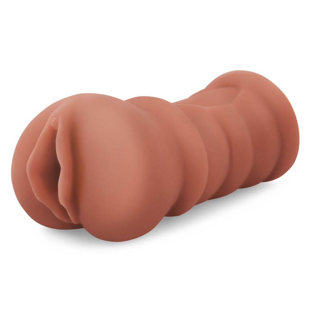 Zolo Stroke Off Latina Pussy Stroker - Tan Vagina Stroker for intimate pleasure and exploration.