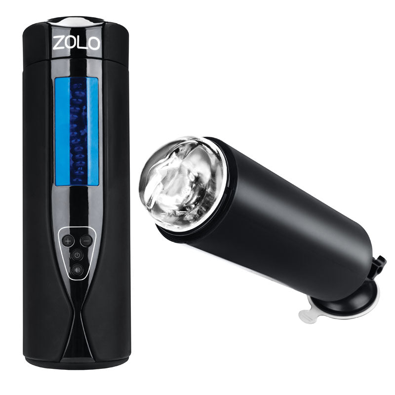 Zolo Tornado - USB Rechargeable Auto Masturbator featuring multi-ribbed sleeve and ergonomic design for ultimate pleasure.