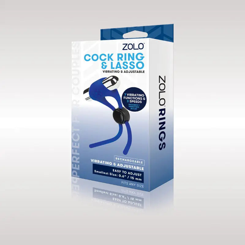 Affordable quality Zolo Rechargeable Cock Ring & Lasso -  USB Rechargeable Adjustable Cock Ring  from Zolo by Discreet Intimate Essentials with Discreet Delivery 