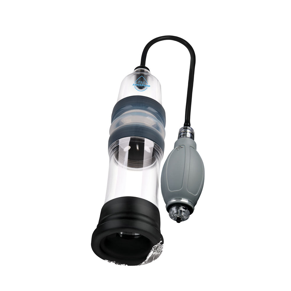 Zolo Aquapump Compact -  Water Penis Pump featuring a manual pump design and pressure control for intimate enhancement.