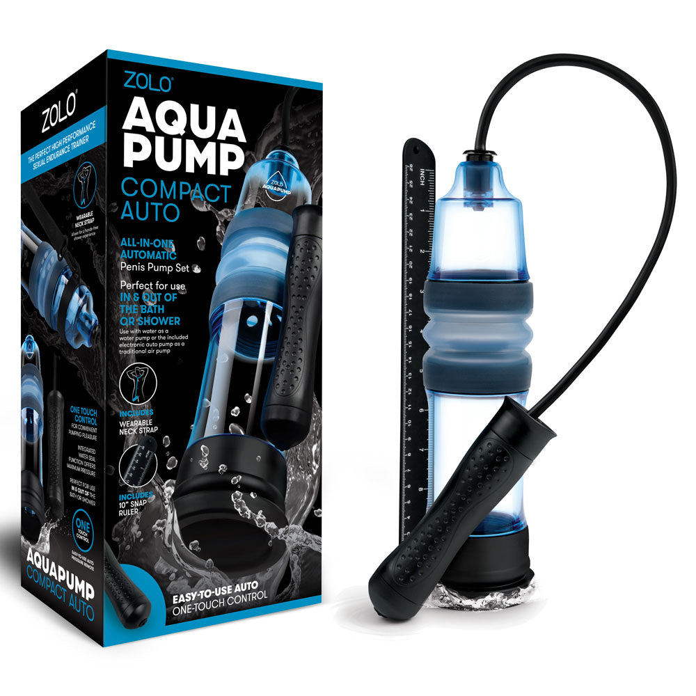 Zolo Aquapump Compact Auto - Auto Water Penis Pump with easy pressure control for enhanced pleasure.