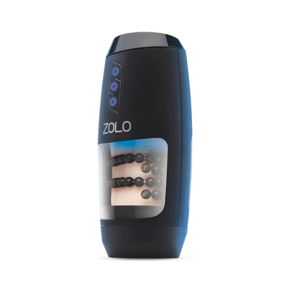 Zolo Upstroke - USB Rechargeable Auto Thrusting Masturbator with stimulating beads and sleek design.