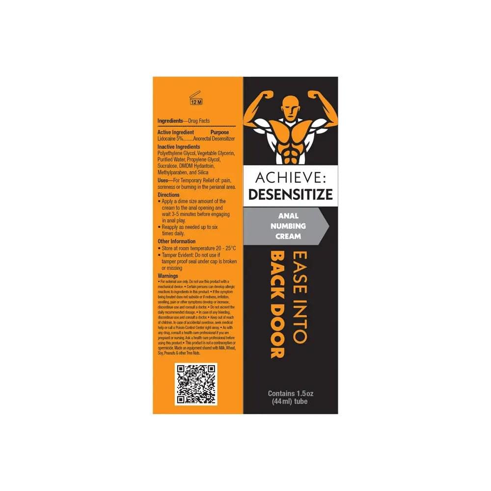 Achieve: Desensitize - Anal Numbing Cream - 44 ml Tube Little Genie Discreet Intimate Essentials.