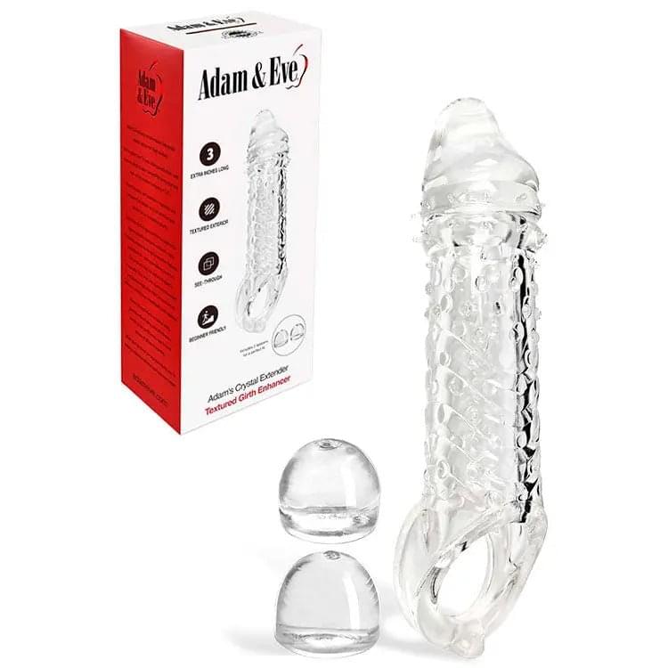 Adam & Eve ADAMS CRYSTAL EXTENDER -  22.9 cm Penis Extender Sleeve with Adjustable Inner Adam & Eve Discreet Intimate Essentials.