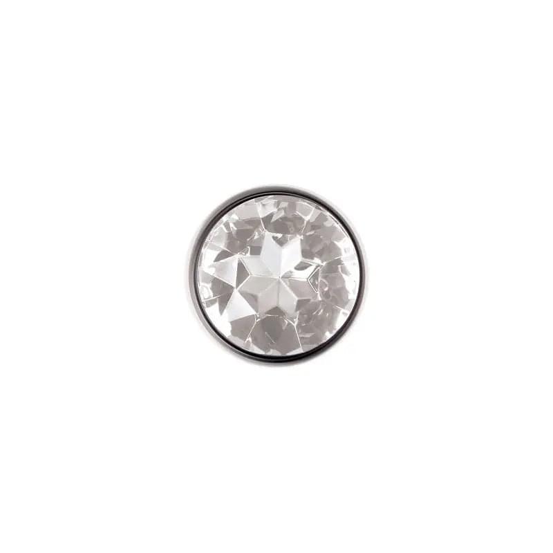 Adam & Eve Clear Gem Anal Plug - Large - Metallic 9.5 cm Large Butt Plug with Clear Gem Base Adam & Eve Discreet Intimate Essentials.