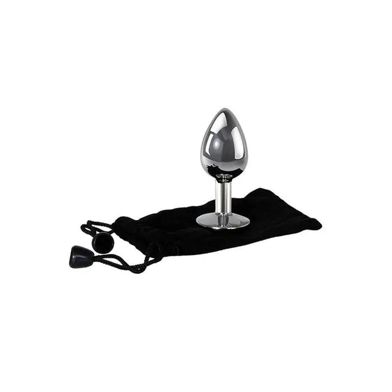 Adam & Eve Clear Gem Anal Plug - Medium - Metallic 8.2 cm Medium Butt Plug with Clear Gem Base Adam & Eve Discreet Intimate Essentials.