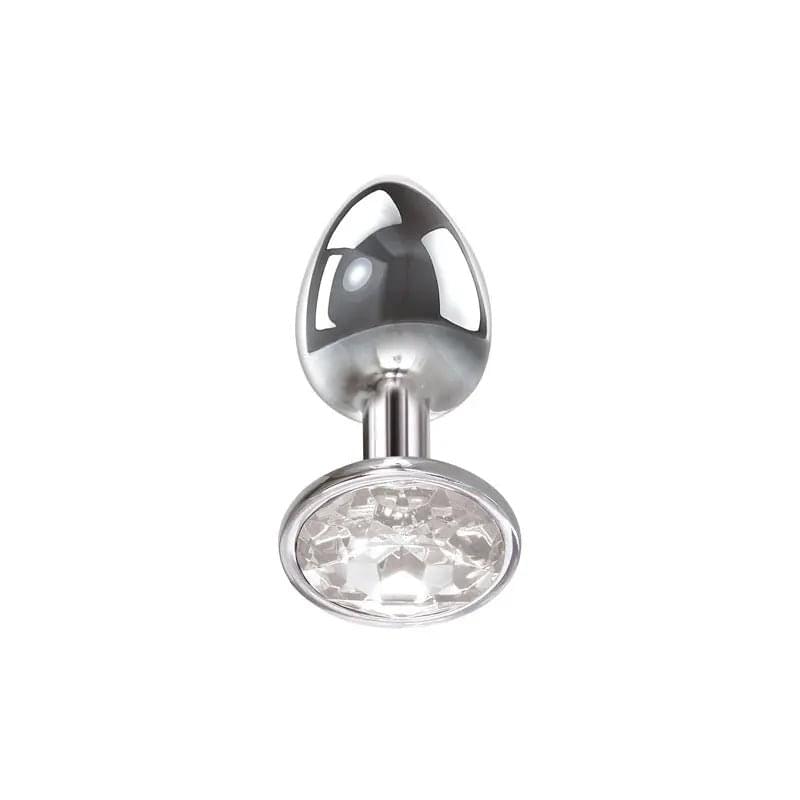 Adam & Eve Clear Gem Anal Plug - Small - Metallic 7.1 cm Small Butt Plug with Clear Gem Base Adam & Eve Discreet Intimate Essentials.