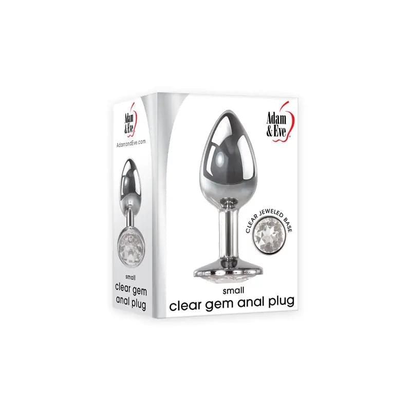 Adam & Eve Clear Gem Anal Plug - Small - Metallic 7.1 cm Small Butt Plug with Clear Gem Base Adam & Eve Discreet Intimate Essentials.