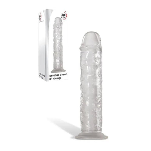 Adam & Eve Crystal  8'' Dong -  20.3 cm Dong Adam & Eve Discreet Intimate Essentials.