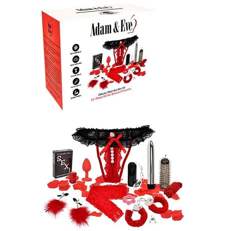 Adam & Eve DELUXE  HOT SEX KIT - Couples Kit - 13 Piece Set Adam & Eve Discreet Intimate Essentials.