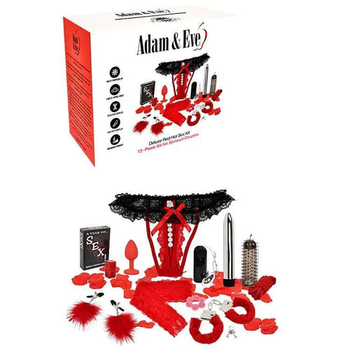 Adam & Eve DELUXE  HOT SEX KIT - Couples Kit - 13 Piece Set Adam & Eve Discreet Intimate Essentials.