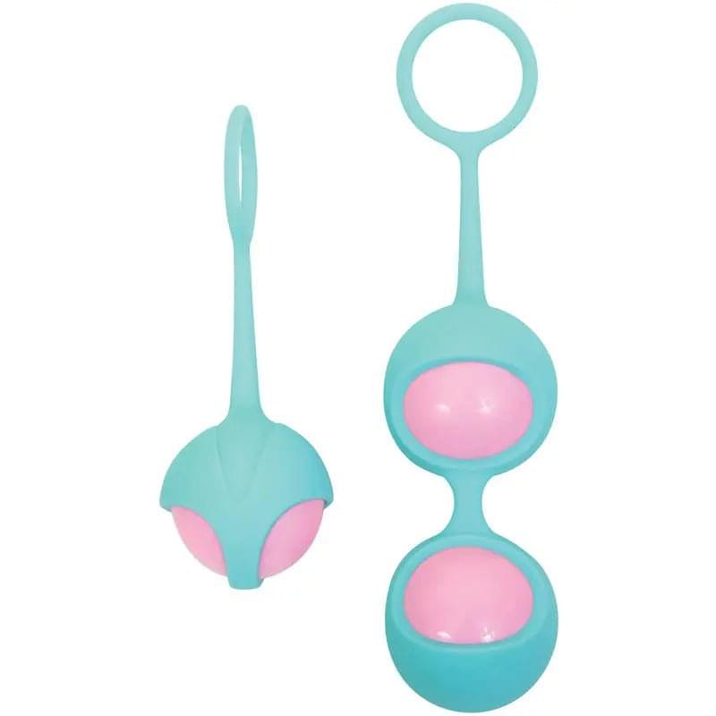 Adam & Eve Eve's Kegel Training Set - Teal/Pink Kegel Trainers - Set of 2 Adam & Eve Discreet Intimate Essentials.
