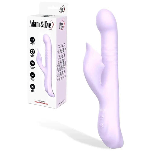 Adam & Eve EVES THROBBER - Lilac 25.4 cm USB Rechargeable Pulsating Rabbit Vibrator Adam & Eve Discreet Intimate Essentials.
