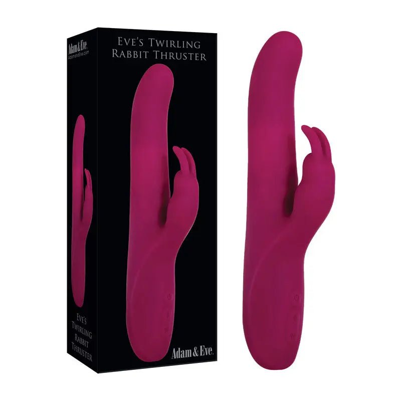 Shop affordable quality Adam & Eve Eve's Twirling Rabbit Thruster - 24.1 cm USB Rechargeable Thrusting Rabbit Vibrator - Discreet Intimate Essentials - VIBRATORS-RABBIT - Adam & Eve