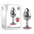 Shop affordable quality Adam & Eve Gem Anal Plug - Medium - Silver Medium 8.2 cm Metal Butt Plug with Gem - Discreet Intimate Essentials - ANAL TOYS - Adam & Eve