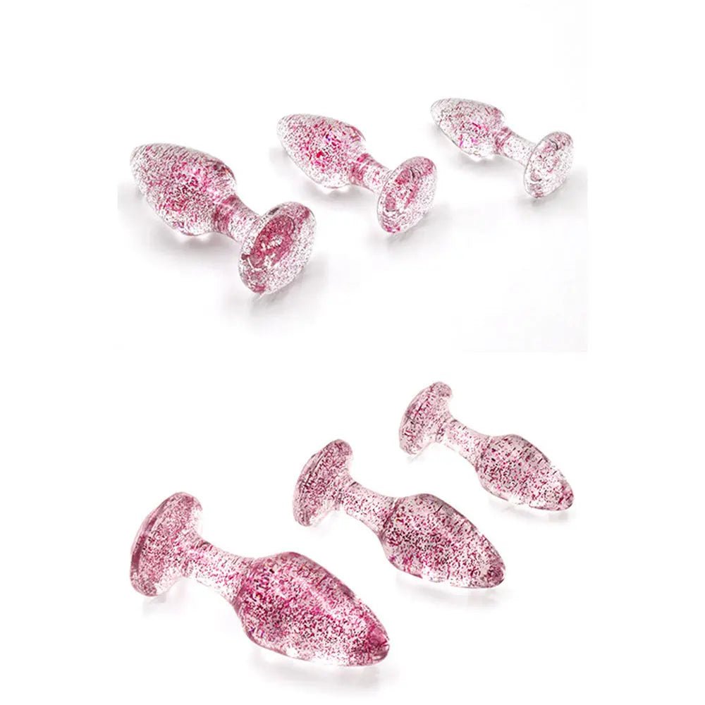 Shop affordable quality Adam & Eve Glitter Gem 3-Piece Butt Plug Set - Glitter Butt Plugs - Set of 3 Sizes - Discreet Intimate Essentials - ANAL TOYS - Adam & Eve