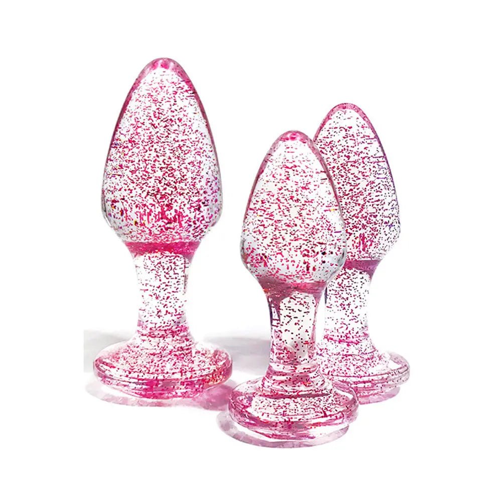 Shop affordable quality Adam & Eve Glitter Gem 3-Piece Butt Plug Set - Glitter Butt Plugs - Set of 3 Sizes - Discreet Intimate Essentials - ANAL TOYS - Adam & Eve