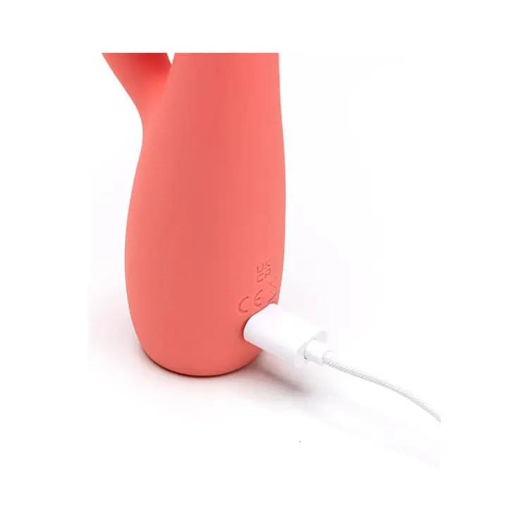 Adam & Eve GROOVY GLOW-UPS Curvie -  17.8 cm USB Rechargeable Rabbit Vibrator Adam & Eve Discreet Intimate Essentials.