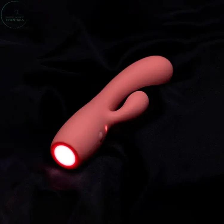 Adam & Eve GROOVY GLOW-UPS Curvie -  17.8 cm USB Rechargeable Rabbit Vibrator Adam & Eve Discreet Intimate Essentials.