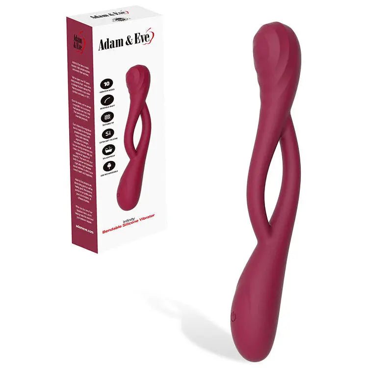 Shop affordable quality Adam & Eve INFINITY - USB Rechargeable Bendable Vibrator - Discreet Intimate Essentials - VIBRATORS - Adam & Eve