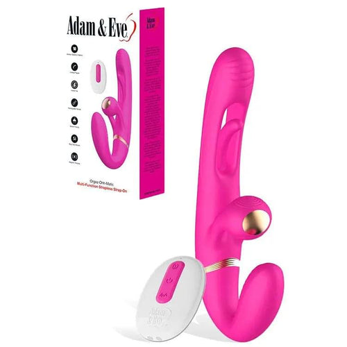 Adam & Eve ORGAZ-OHH-MATIC -  23.5 cm USB Rechargeable Strapless Strap-On with Remote Adam & Eve Discreet Intimate Essentials.
