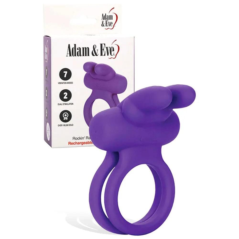 Adam & Eve ROCKIN' RABBIT -  USB Rechargeable Cock & Balls Ring Adam & Eve Discreet Intimate Essentials.