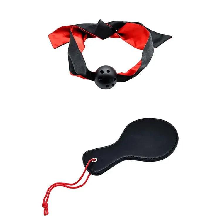 Adam & Eve SENSUAL SCARLET NIGHTS - Black/ Couples Bondage Kit - Set of 10 Pieces Adam & Eve Discreet Intimate Essentials.