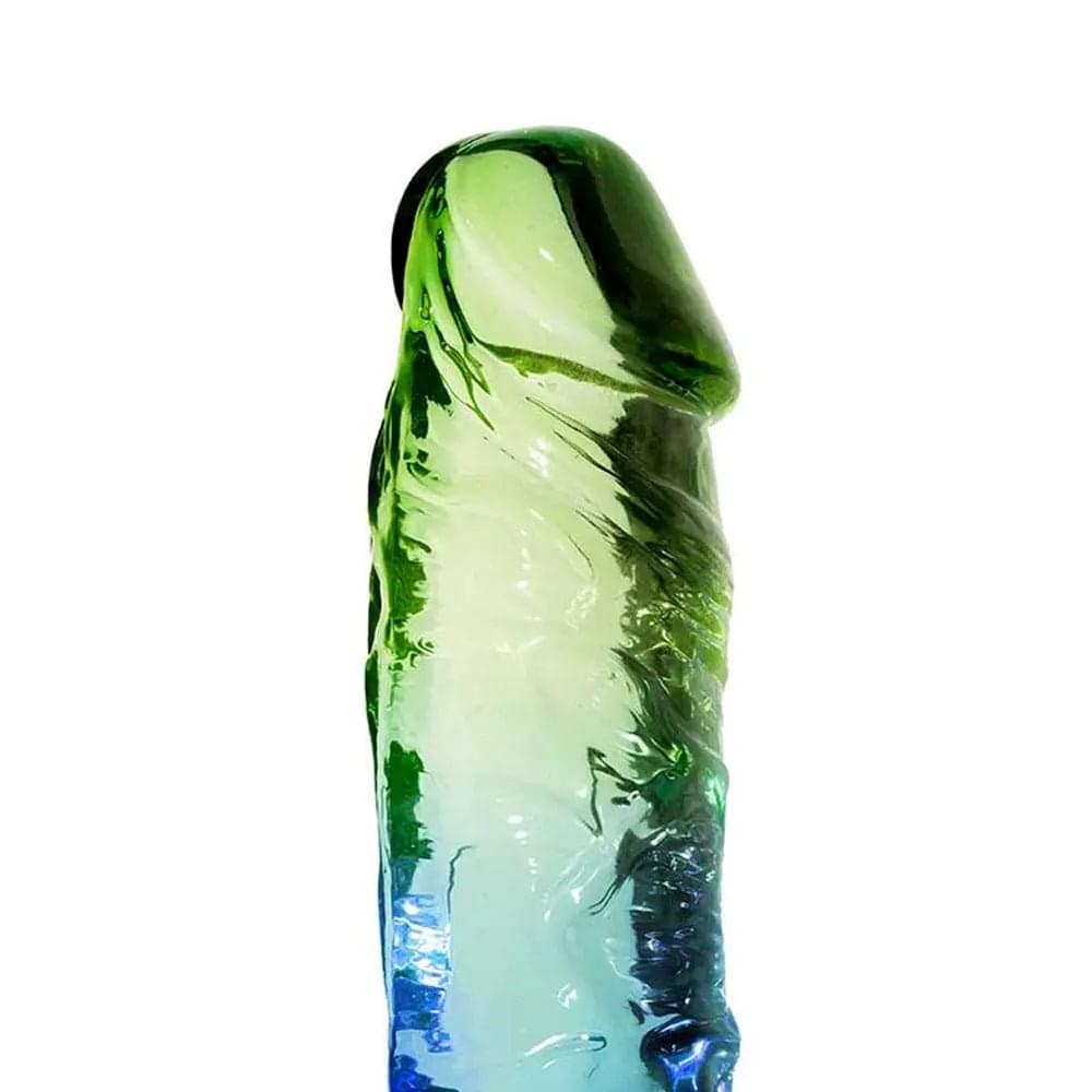 Adam & Eve SENSUAL SEASIDE 8.5'' Dildo - Blue/Green 21.5 cm Dildo Adam & Eve Discreet Intimate Essentials.