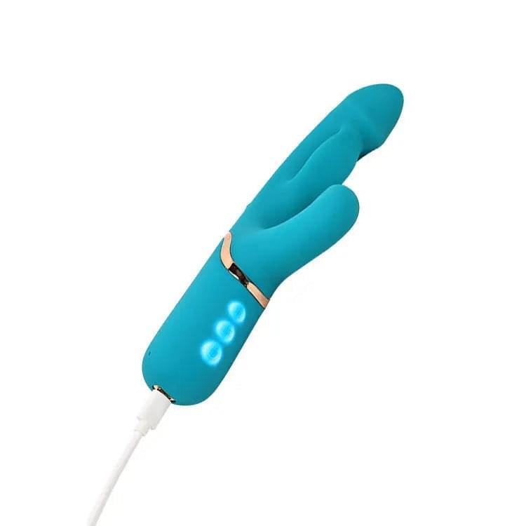 Adam & Eve SIRENS EMBRACE - Teal 24 cm USB Rechargeable Inflatable Rabbit Vibrator Adam & Eve Discreet Intimate Essentials.