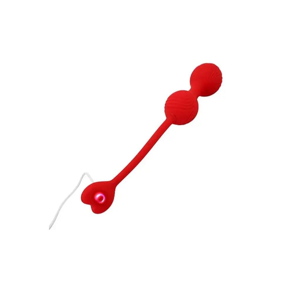 Adam & Eve SWEETHEART Kegel Trainer -  USB Rechargeable Vibrating Kegel Balls with Remote Adam & Eve Discreet Intimate Essentials.